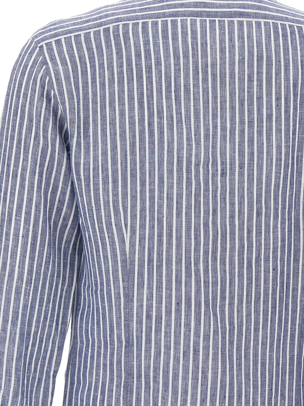 Barba Gestreept linnen overhemd Blauw