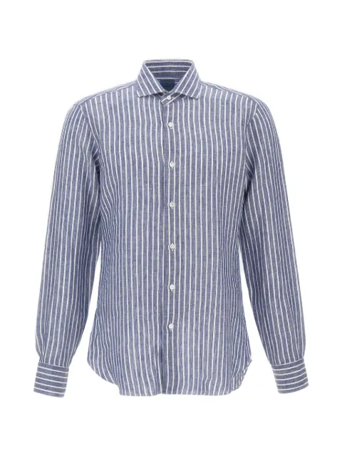 Barba striped linen shirt