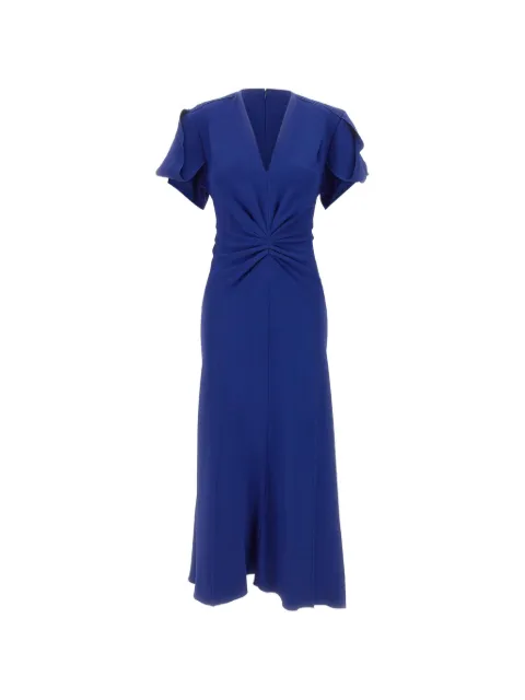 Victoria Beckham Eve v-neck draped midi dress