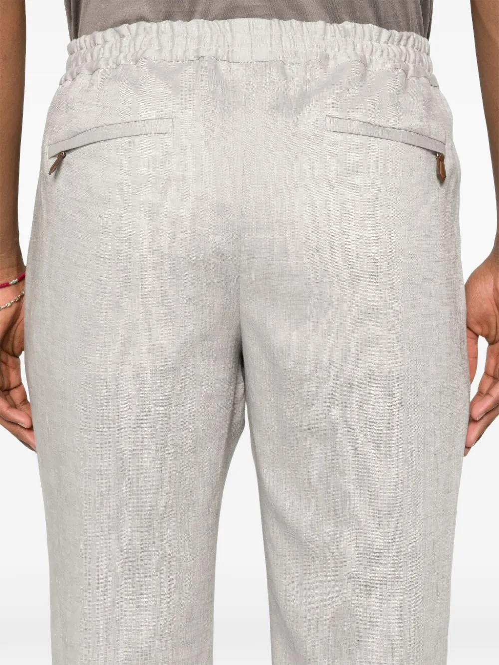 PT Torino Pantalon met trekkoord Grijs