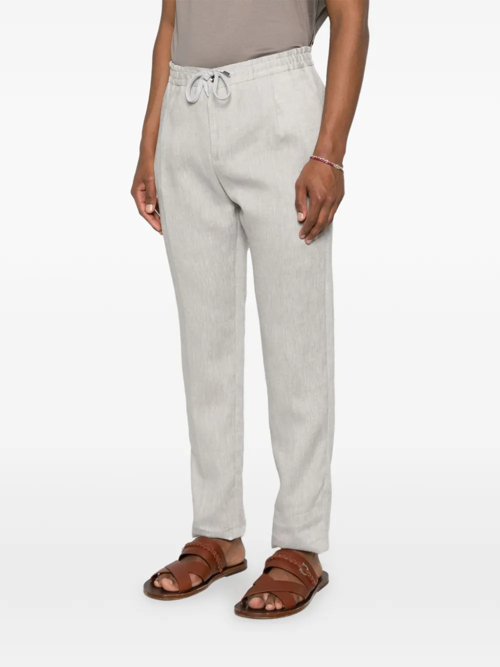 PT Torino Pantalon met trekkoord Grijs
