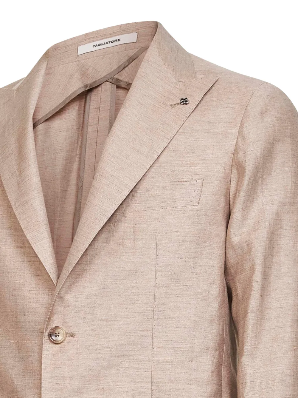 Tagliatore Blazer met puntige revers en twee knopen Beige