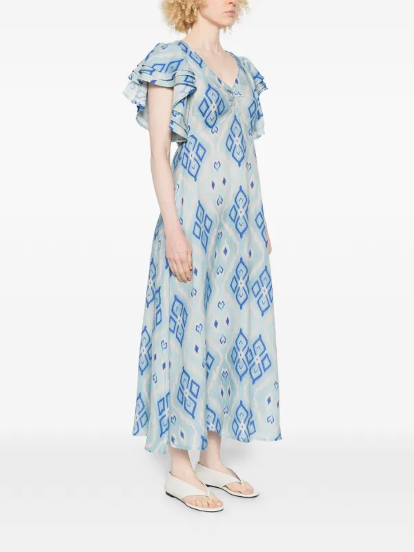 blue floral halter maxi dress Baby Blue Floral Halter Neck Maxi Dress