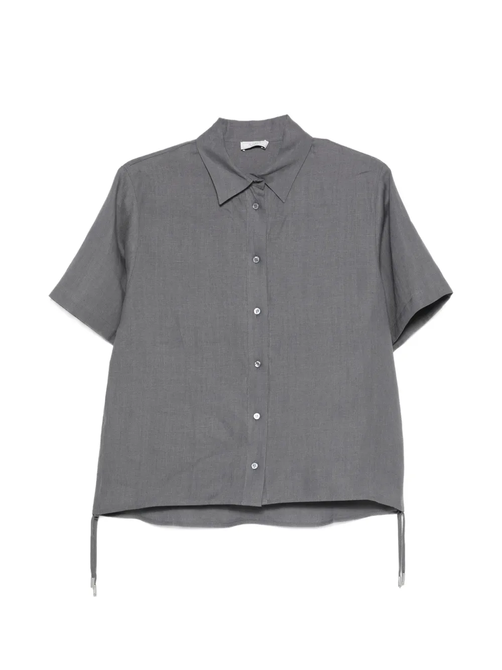 Peserico drawstring-hem short-sleeve shirt - Grigio