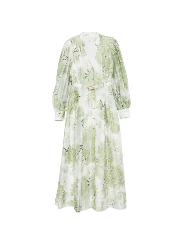 aje green floral dress Aje Reflector flower-pattern Maxi Dress | Green
