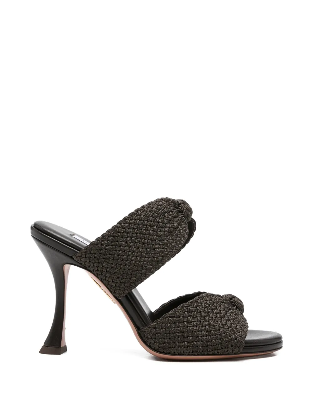 Aquazzura knot-detail woven sandals Zwart
