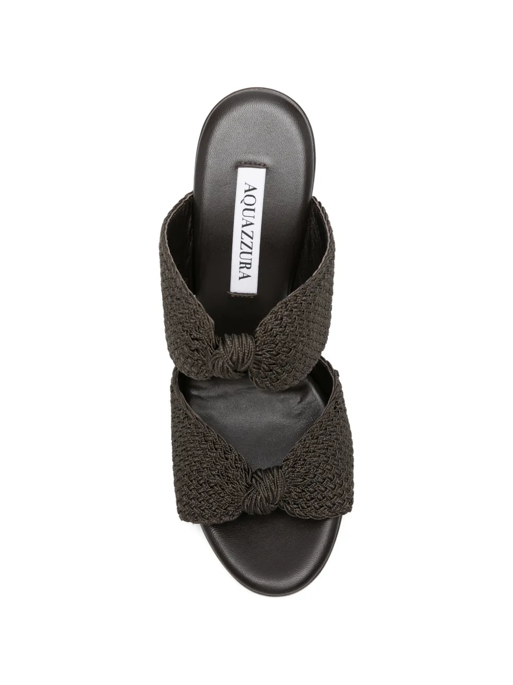 Aquazzura knot-detail woven sandals Zwart