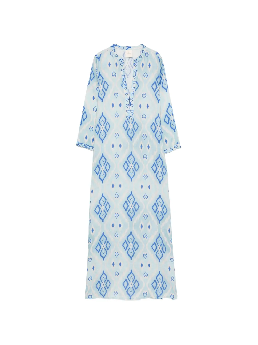 NIMO WITH LOVE V-neck maxi kaftan - Blu