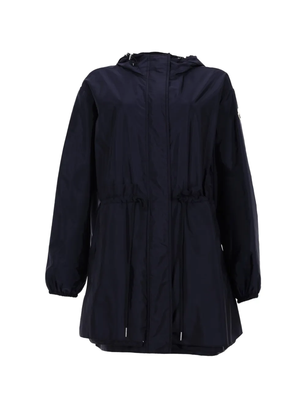 MONCLER hooded drawstring-waist coat - Blau