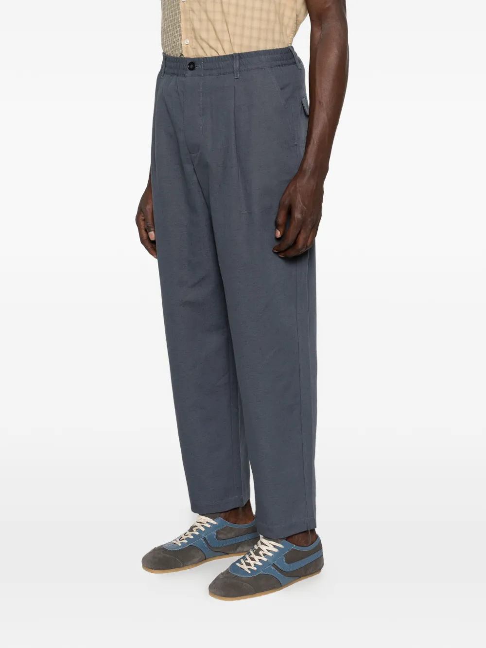 Maison Kitsuné Broek met elastische taille Blauw
