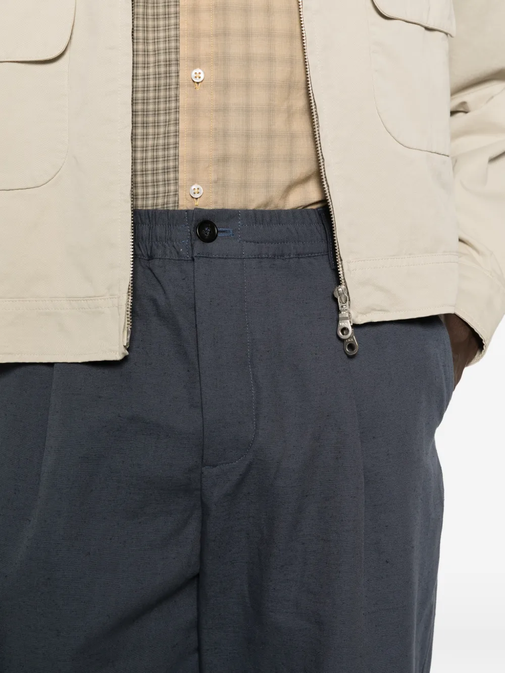 Maison Kitsuné Broek met elastische taille Blauw