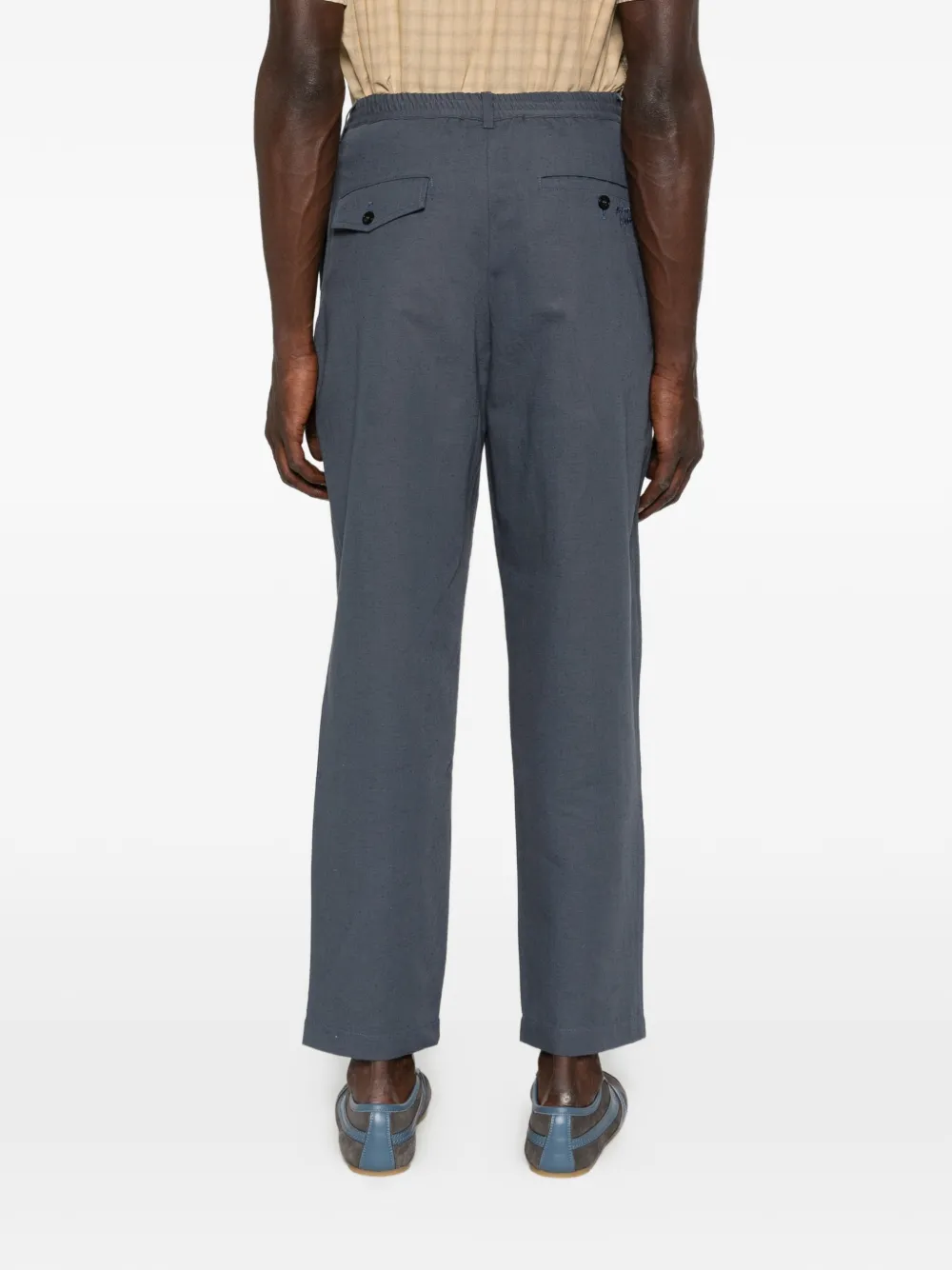 Maison Kitsuné Broek met elastische taille Blauw