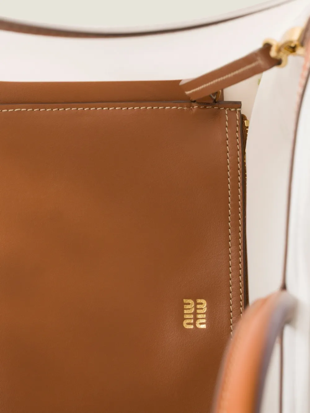 Miu Shopper met geborduurd mesh Wit