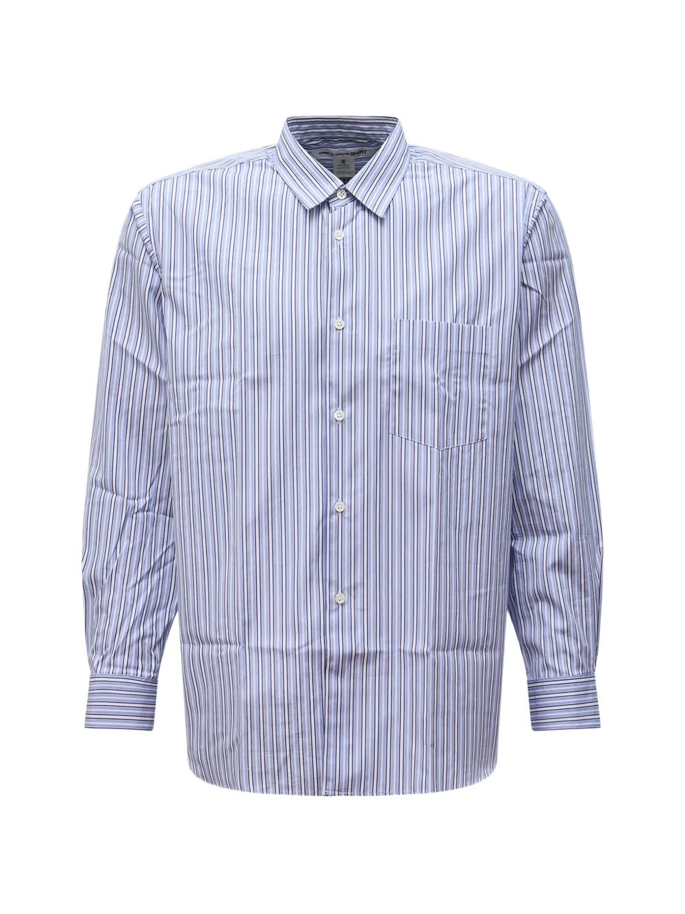 Comme des Garçons Homme Forever button-down striped cotton shirt - Blau