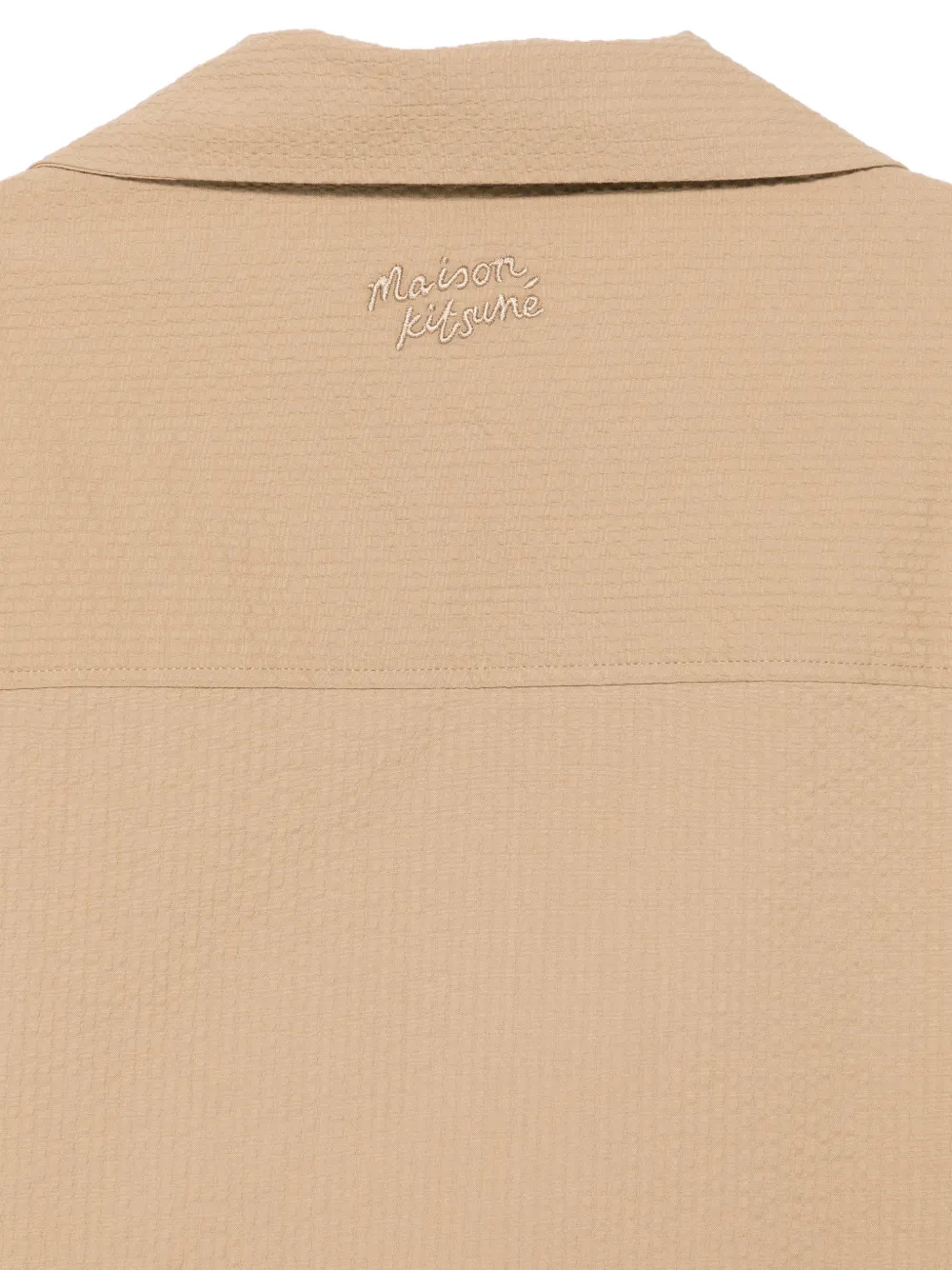 Maison Kitsuné overhemd met korte mouwen Bruin