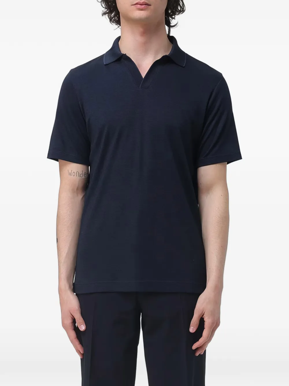 Paul & Shark short-sleeve V-neck polo shirt - Blu
