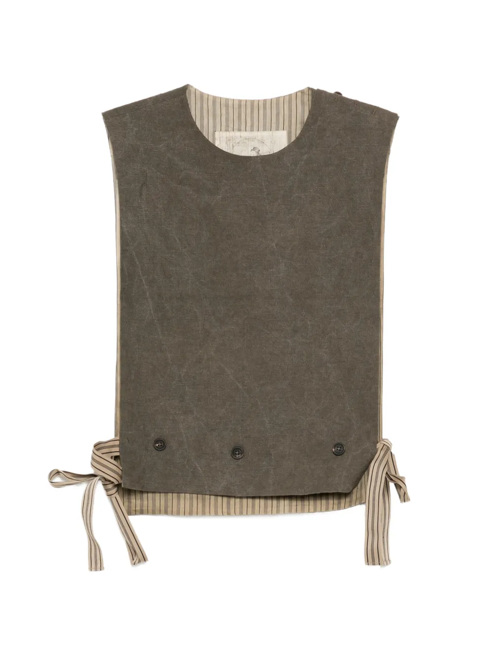 Ziggy Chen side-tie vest top - Marrone