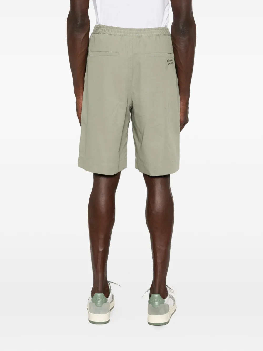 Maison Kitsuné Shorts met trekkoordtaille Groen