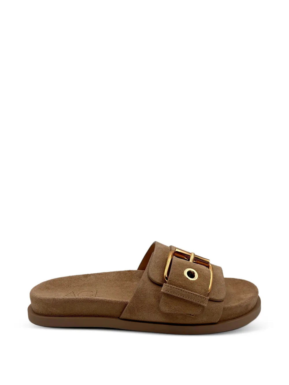 AGL Cristina buckle-fastening suede slides - Toni neutri