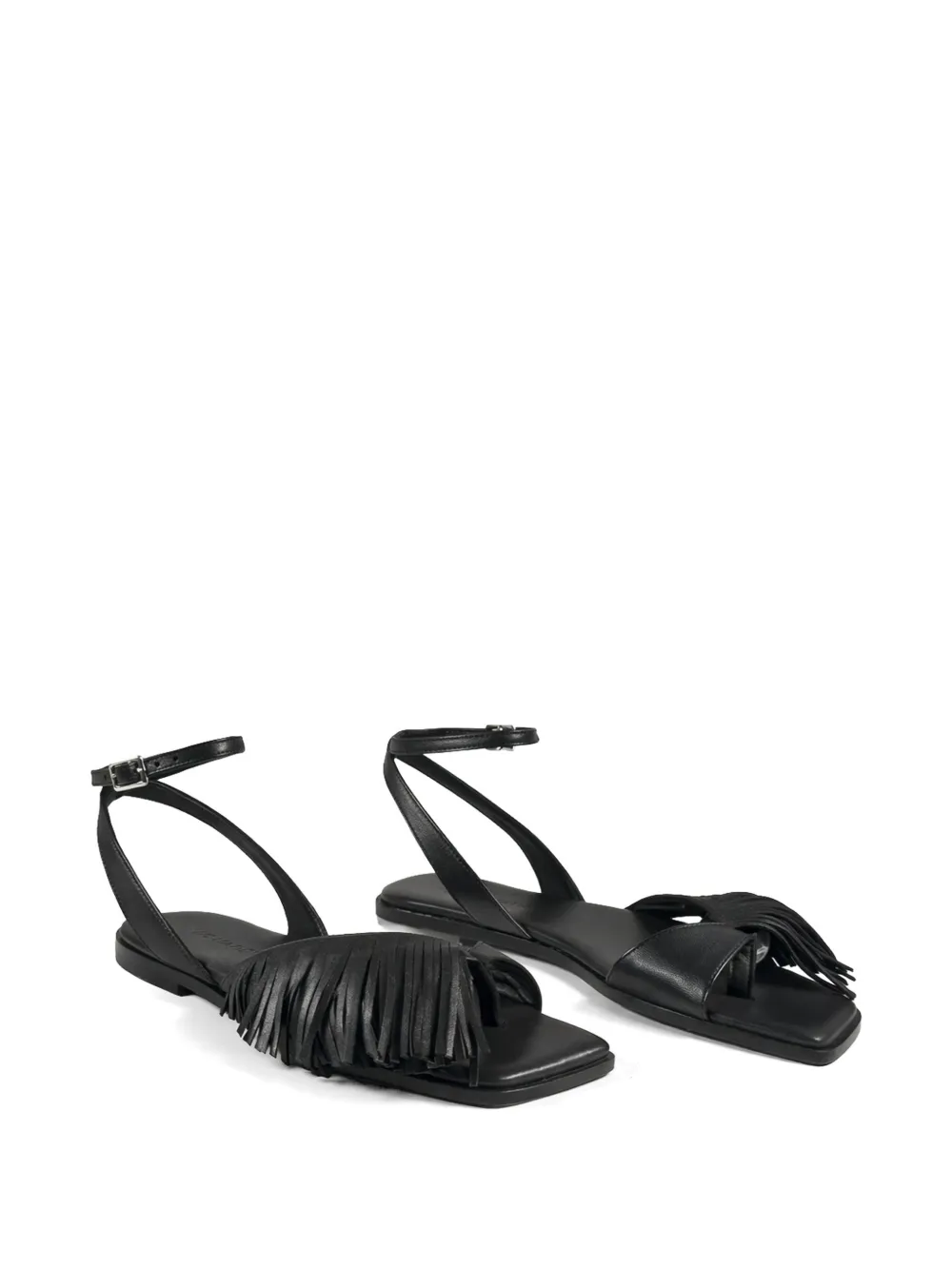 Vic Matie fringed flat sandals Zwart