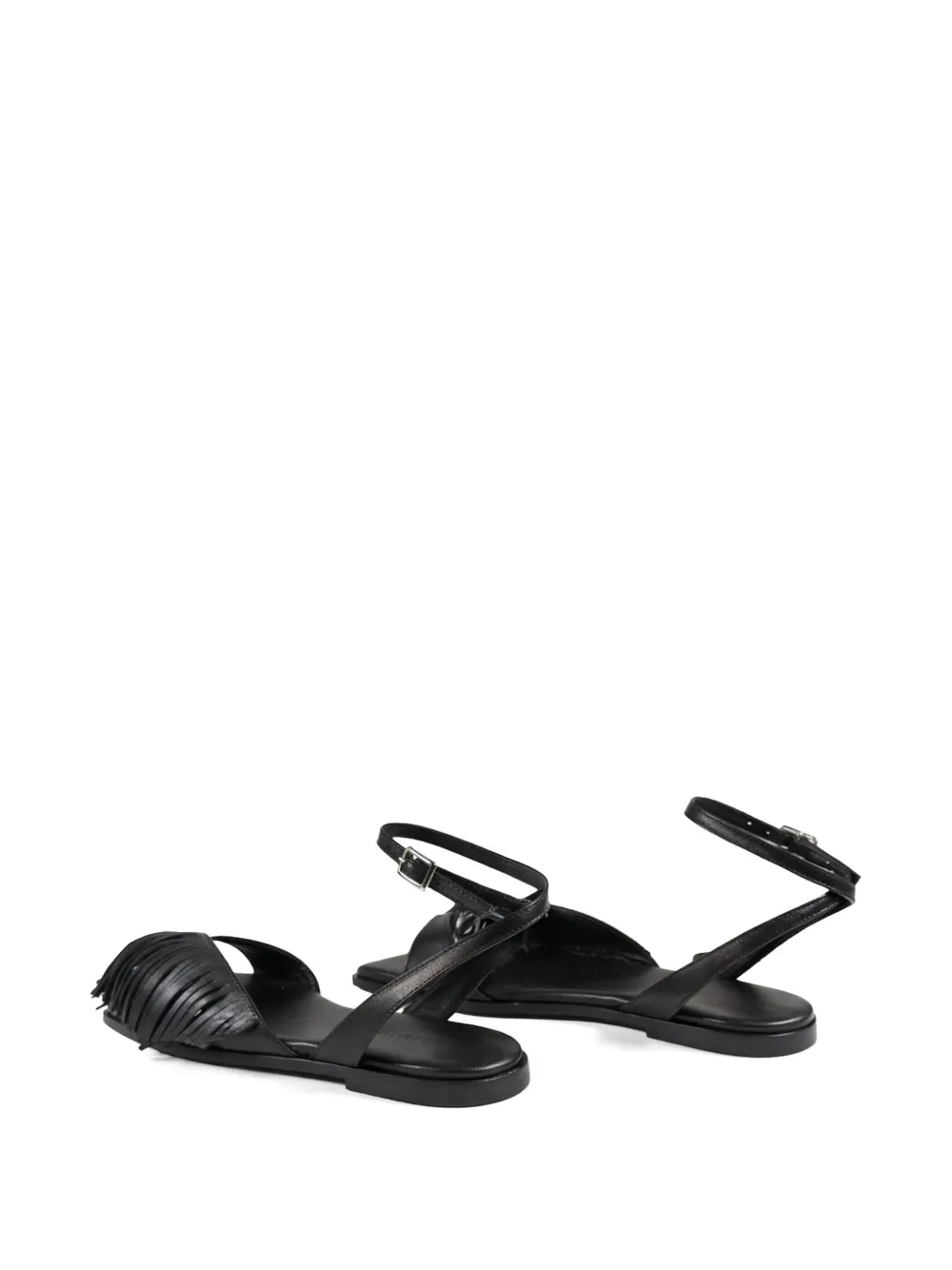 Vic Matie fringed flat sandals Zwart