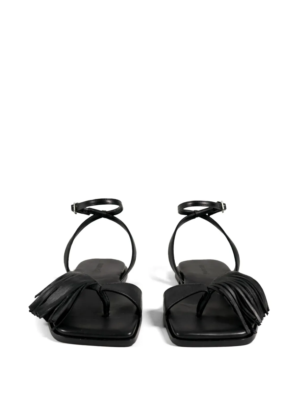 Vic Matie fringed flat sandals Zwart