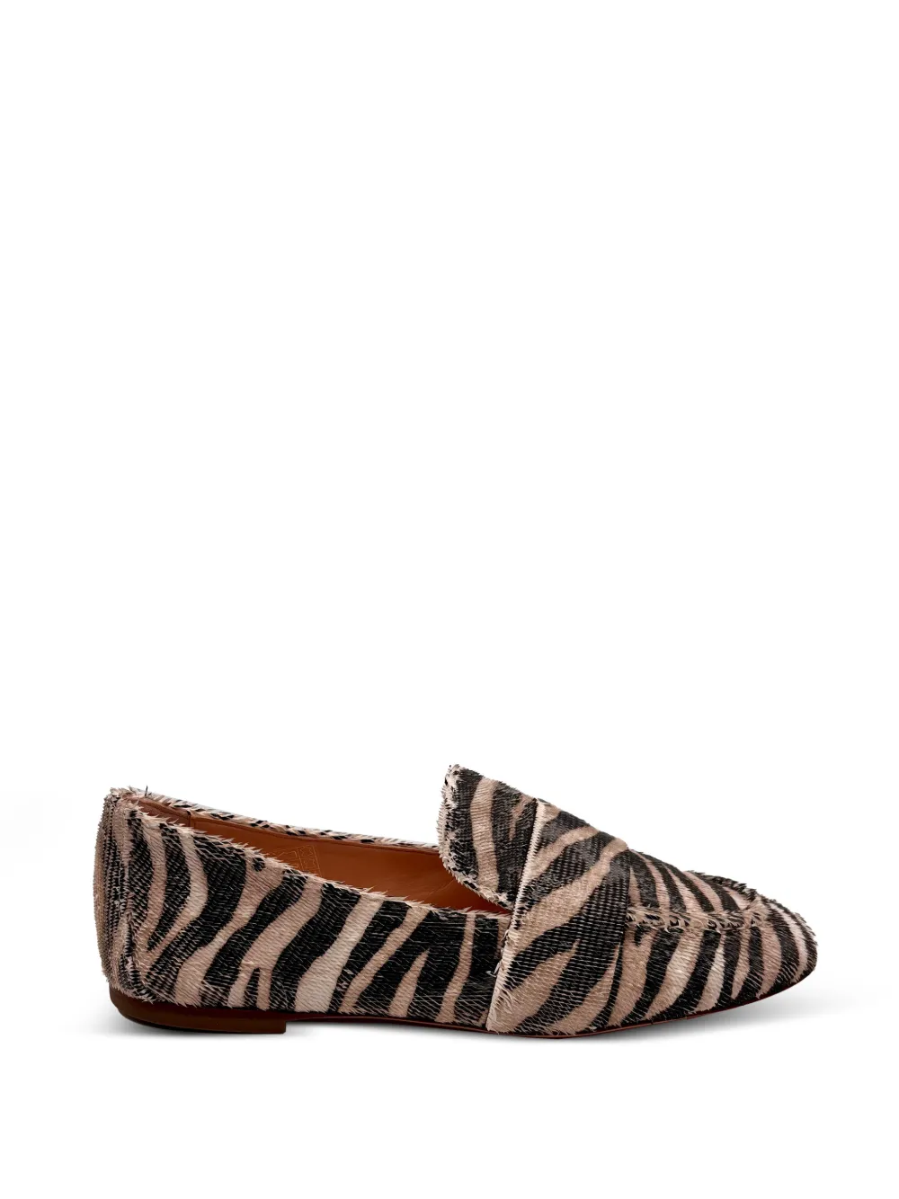 AGL Marienne zebra-print textured loafers - Toni neutri