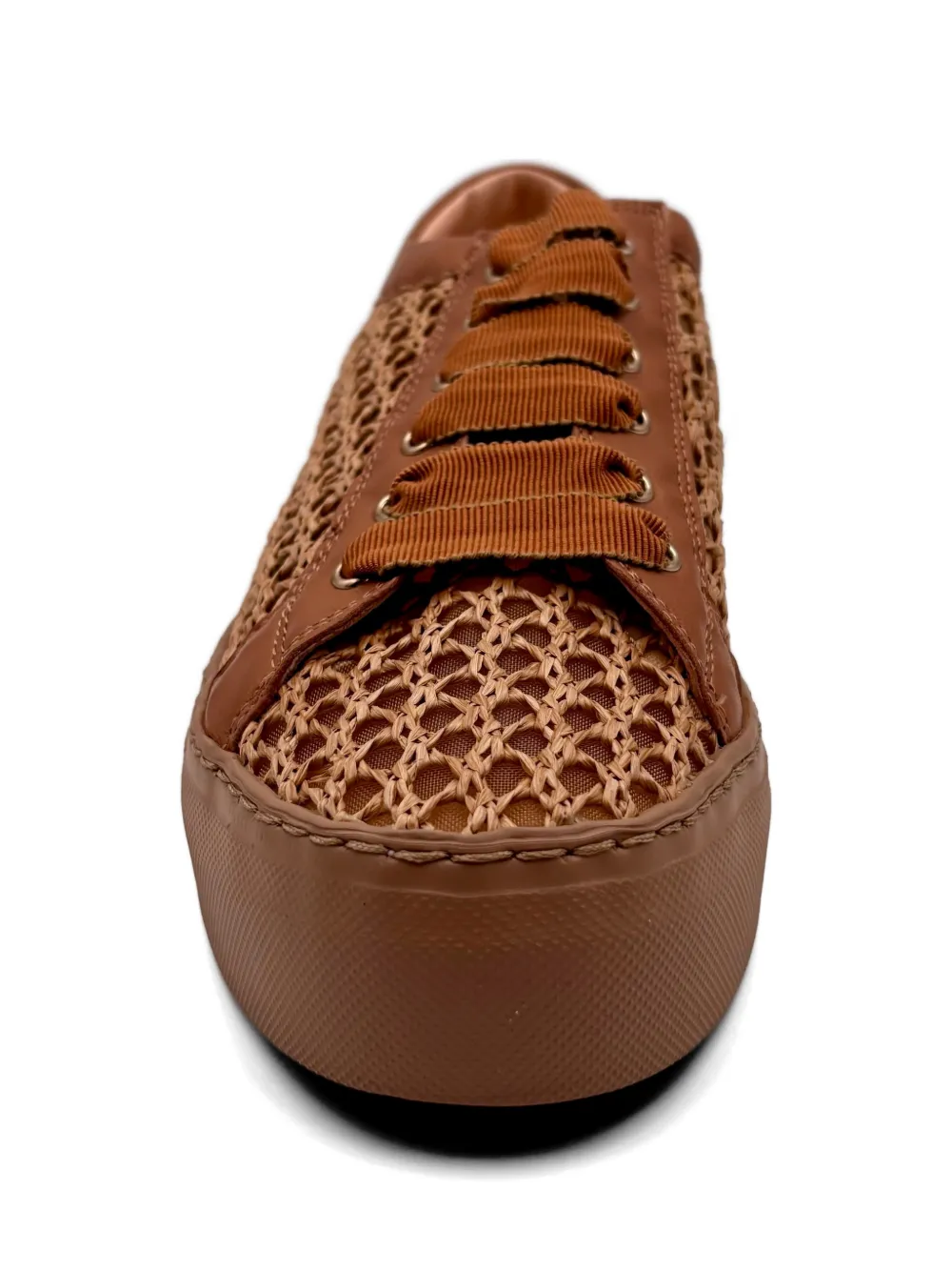 AGL mesh-panel leather-trim sneakers Beige