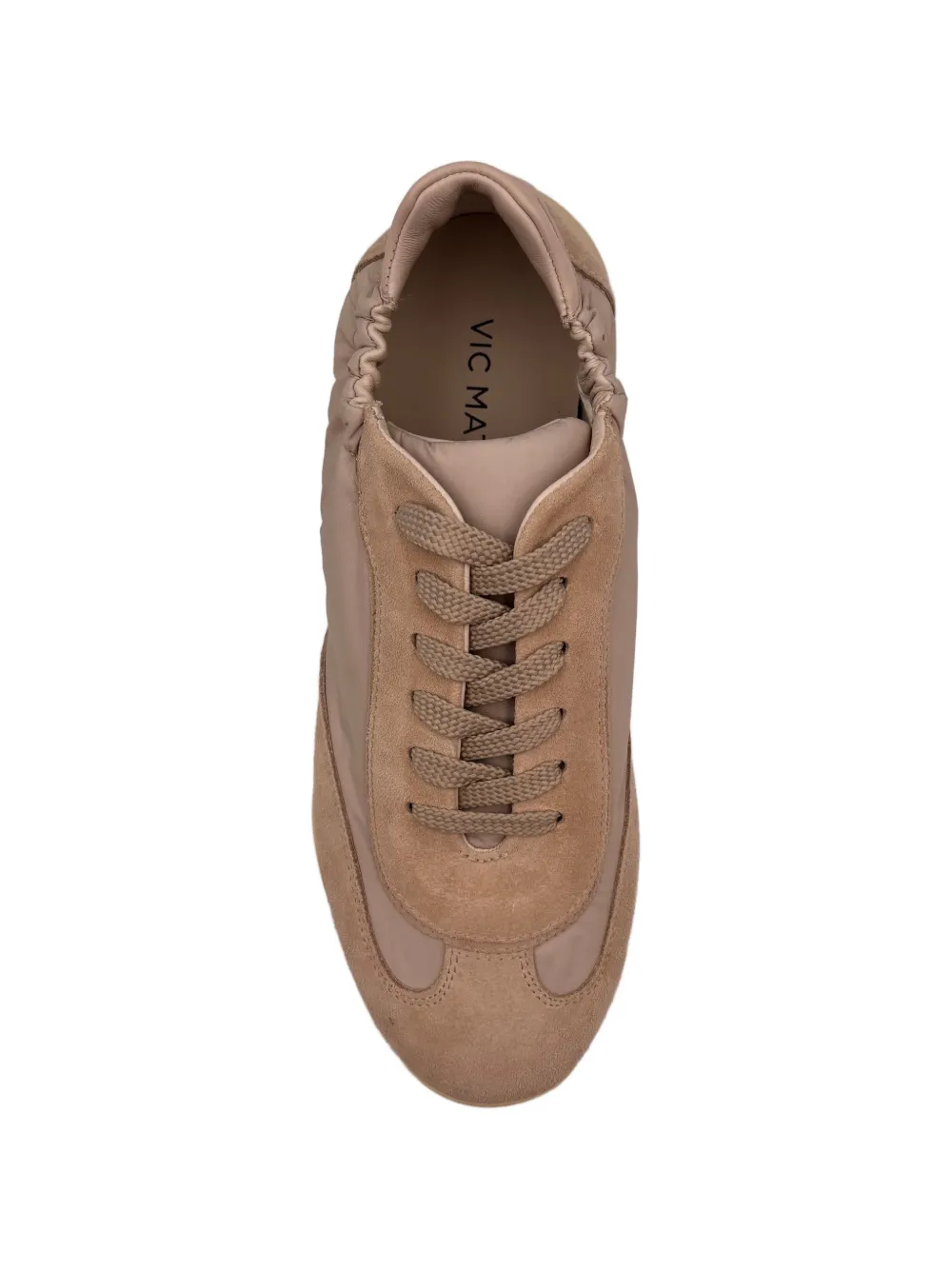 Vic Matie suede-panelled elasticated-collar sneakers Beige