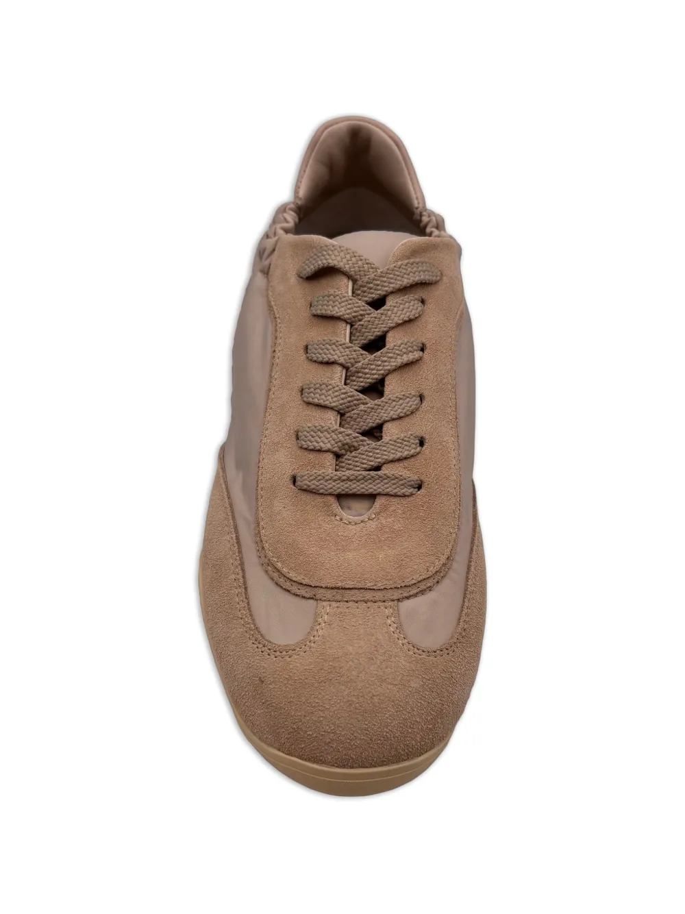 Vic Matie suede-panelled elasticated-collar sneakers Beige