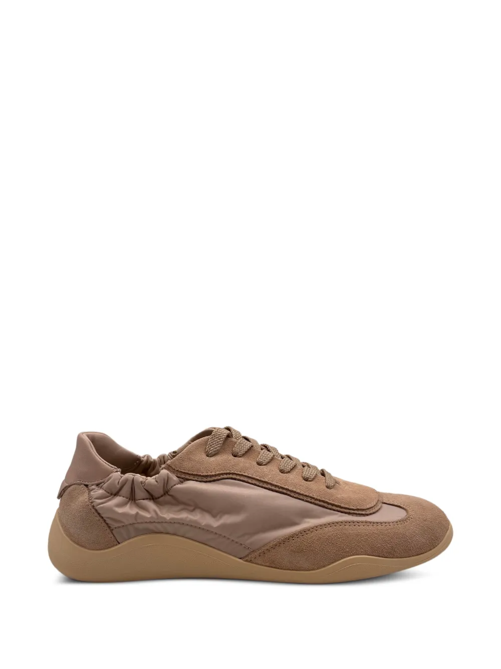 Vic Matie suede-panelled elasticated-collar sneakers Beige