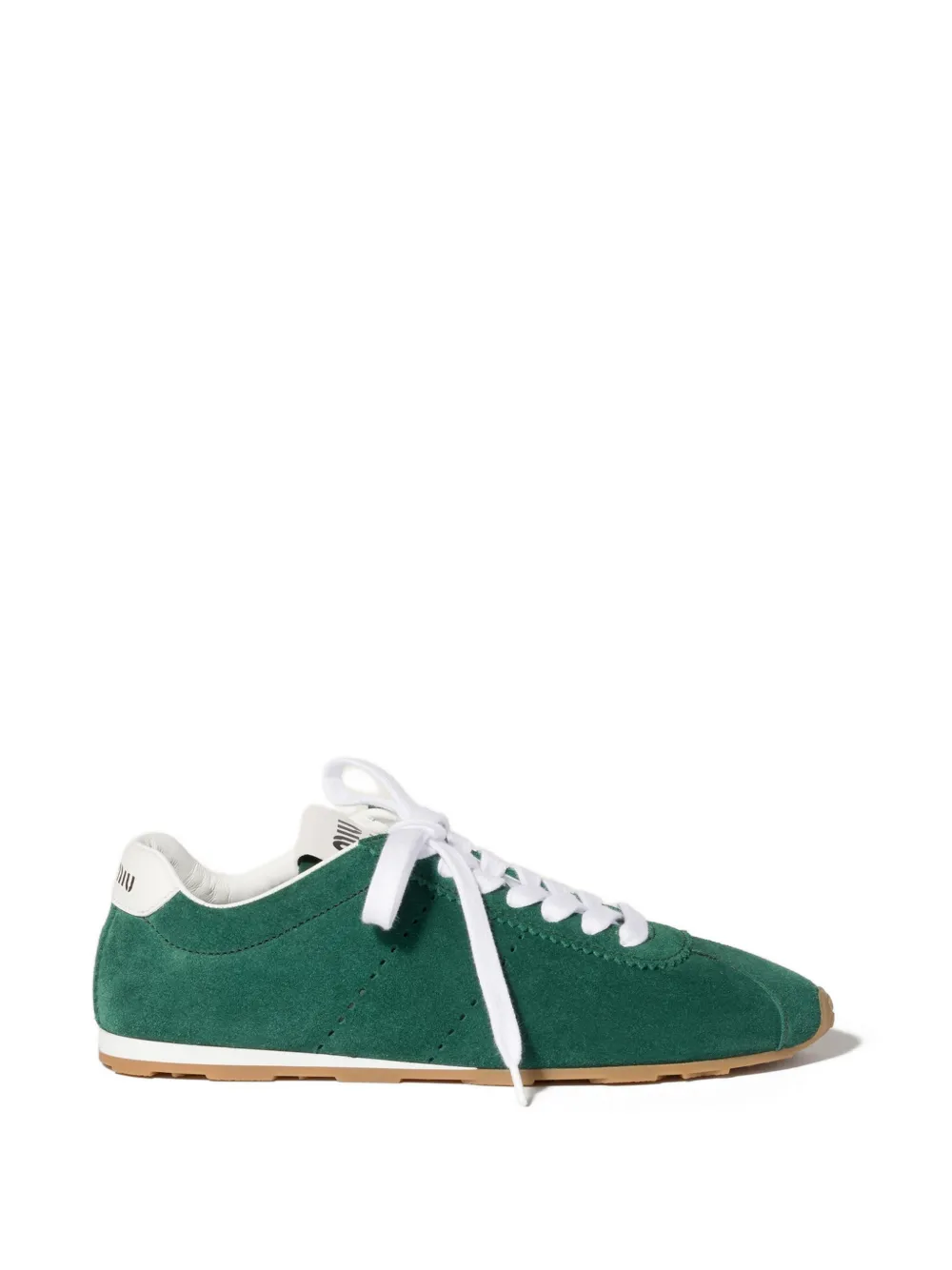Miu Miu Plume Sneakers aus Wildleder - Grün
