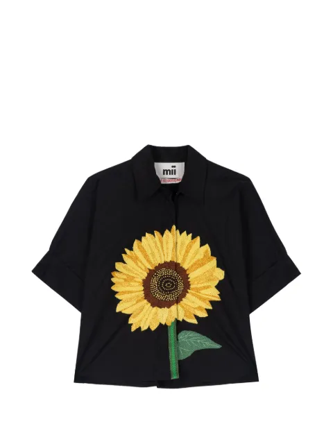 mii Alba sunflower-embroidered shirt