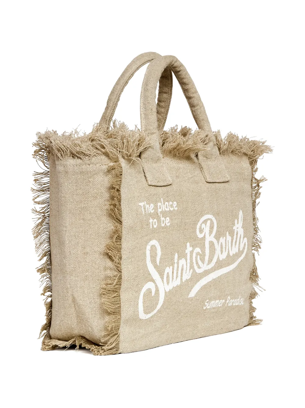 MC2 Saint Barth Colette shopper met franje Beige