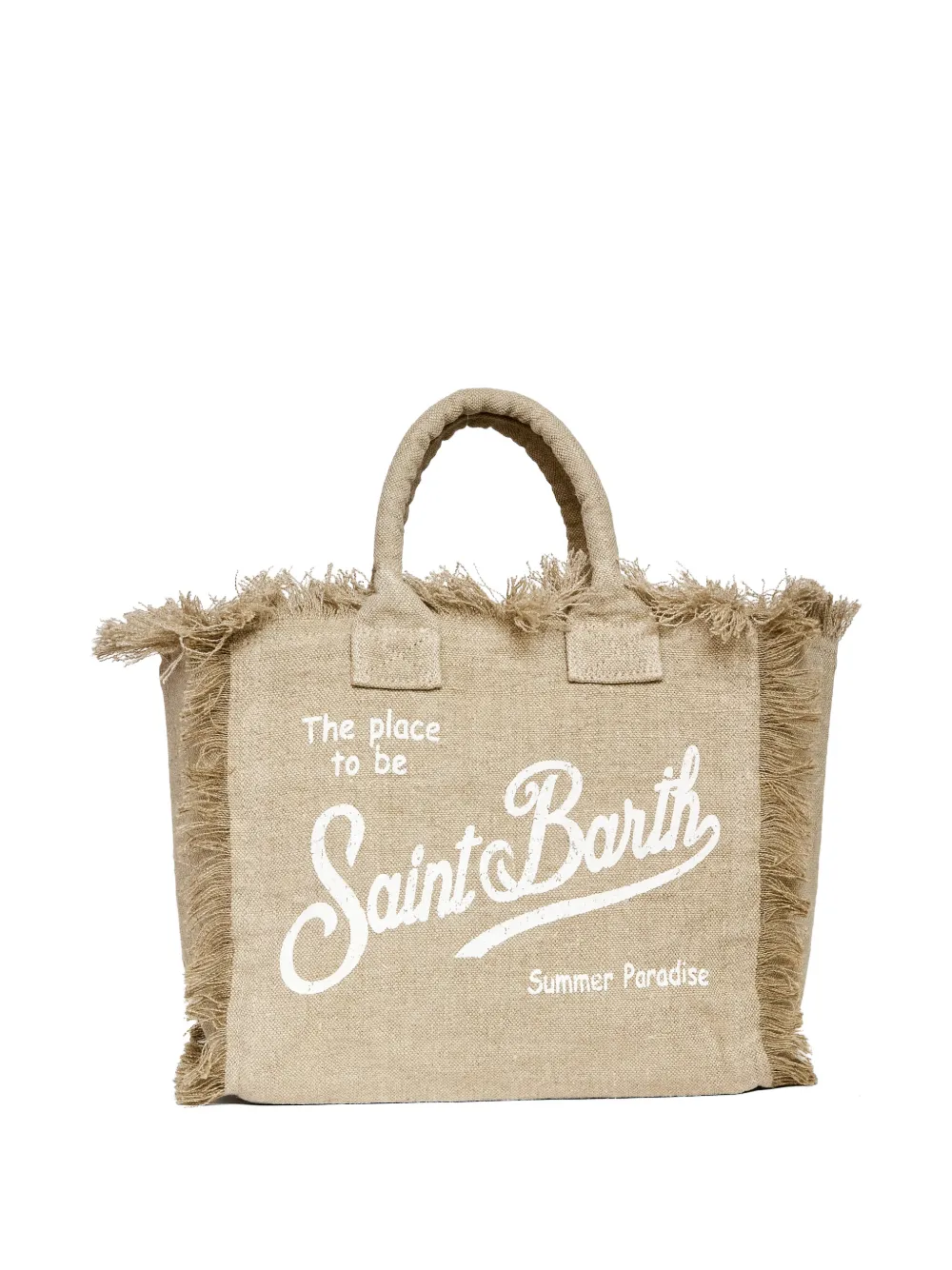 MC2 Saint Barth Colette shopper met franje Beige