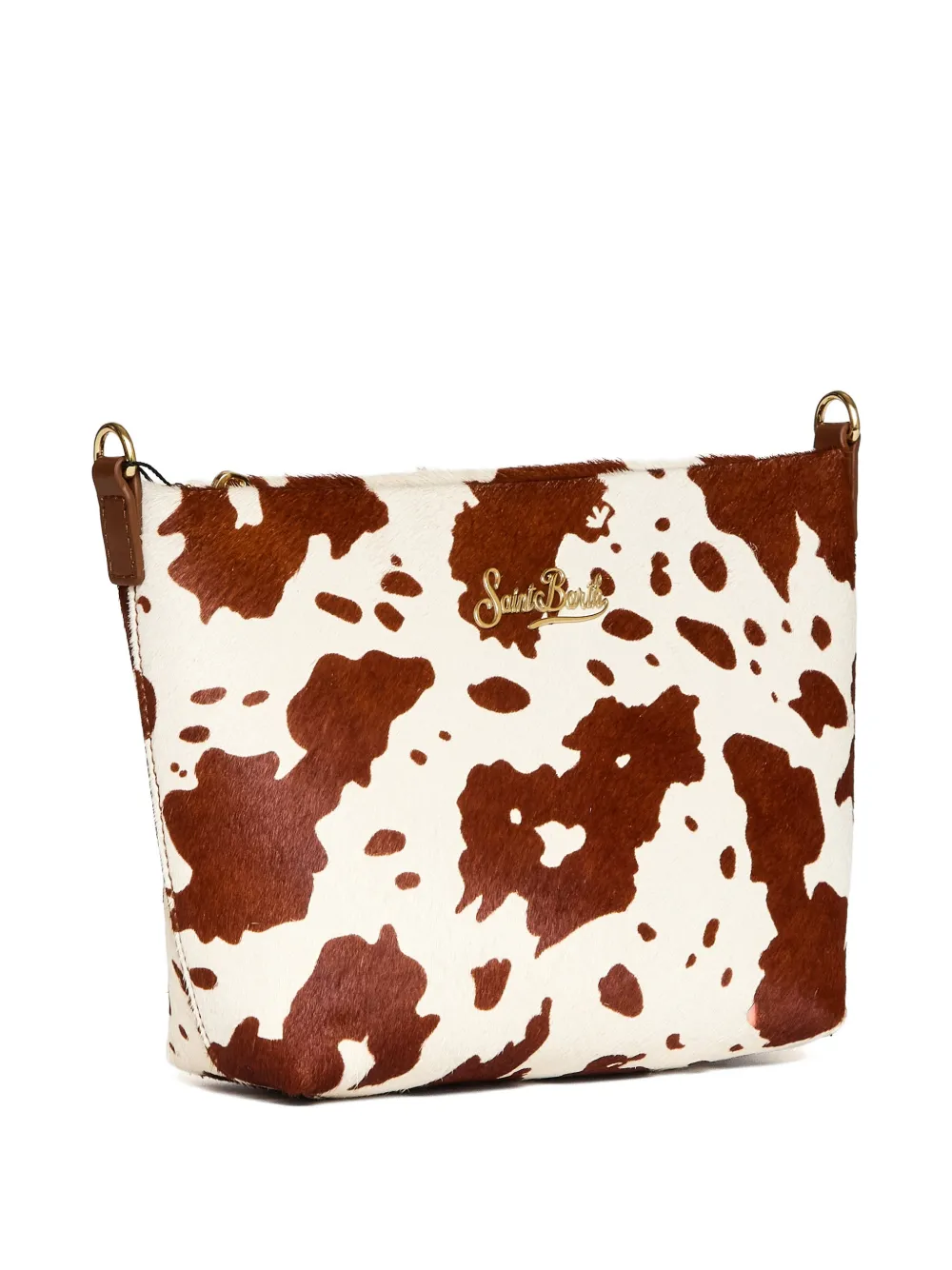 MC2 Saint Barth Aline clutch met koeien-print Wit