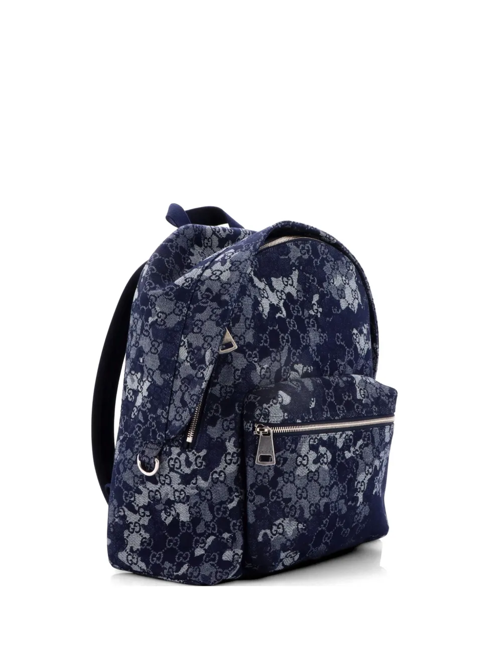 Gucci Pre-Owned Zip Front Pocket Camouflage GG Denim backpack - Blu