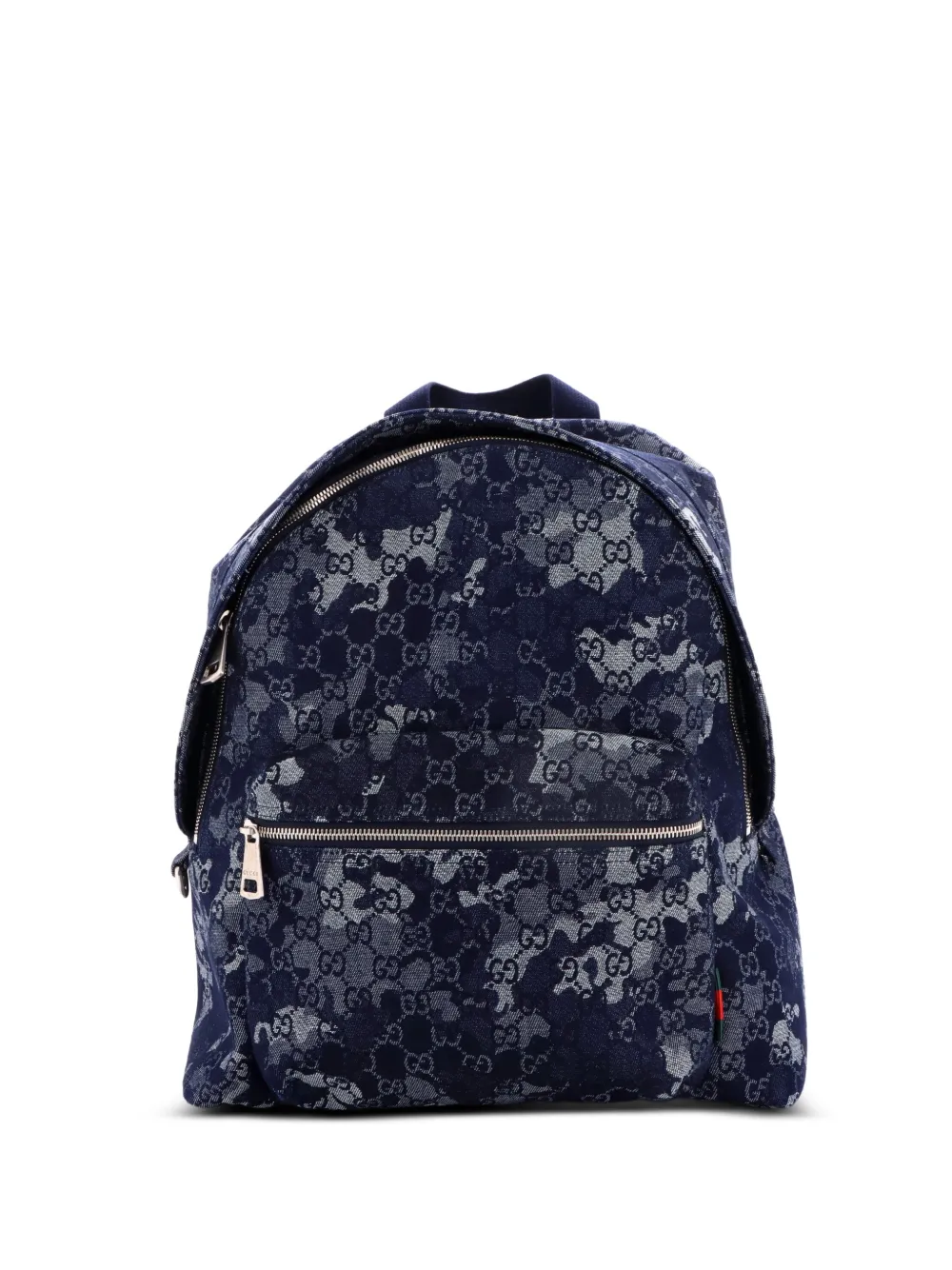Gucci Pre-Owned Zip Front Pocket Camouflage GG Denim backpack - Blu