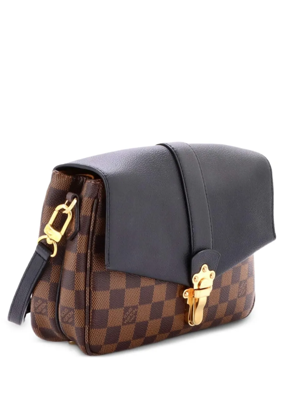 Louis Vuitton Pre-Owned Borsa a mano Clapton PM in pelle e tela Damier con tracolla - Nero