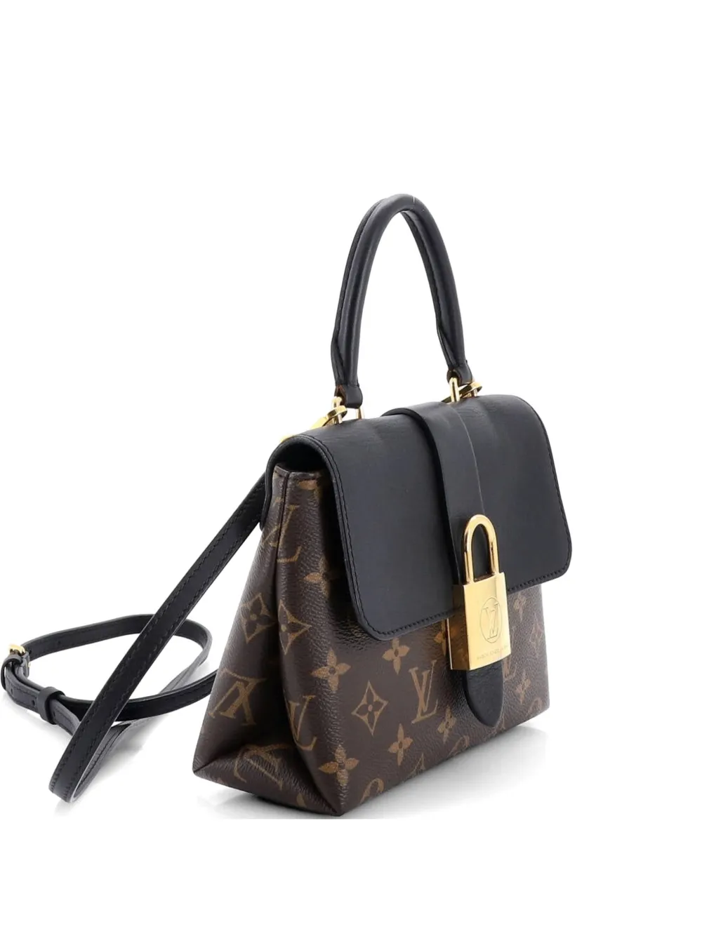 Louis Vuitton Pre-Owned Locky Handbag Monogram Canvas with Leather BB satchel - Marrone