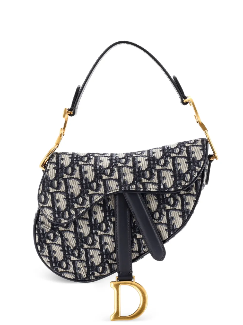 Christian Dior Pre-Owned Saddle Handbag Oblique Canvas Mini shoulder bag - Blu