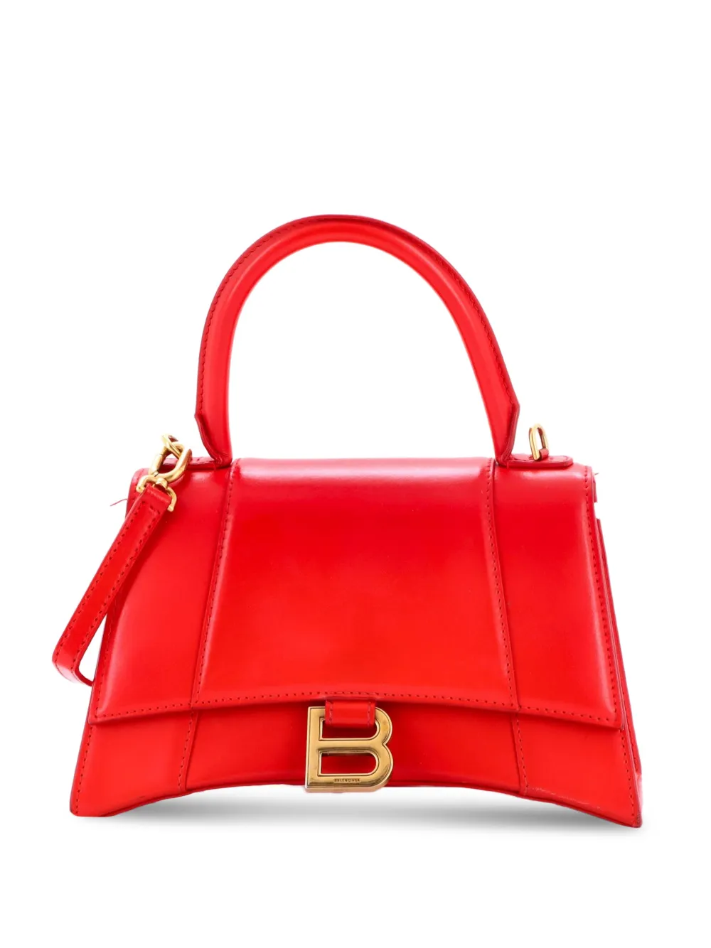 Balenciaga Pre-Owned Hourglass Top Handle Bag Leather Small satchel - Rosso