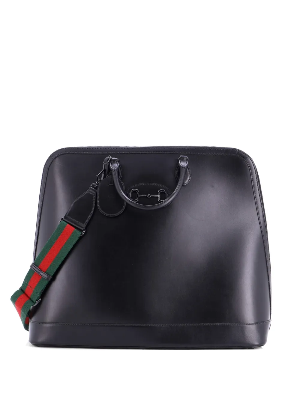 Gucci Pre-Owned Horsebit 1955 Web Duffle Bag Leather Large travel bag - Nero