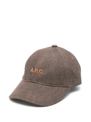 A.P.C. Charlie logo-embroidered Baseball Cap | Green | FARFETCH JO