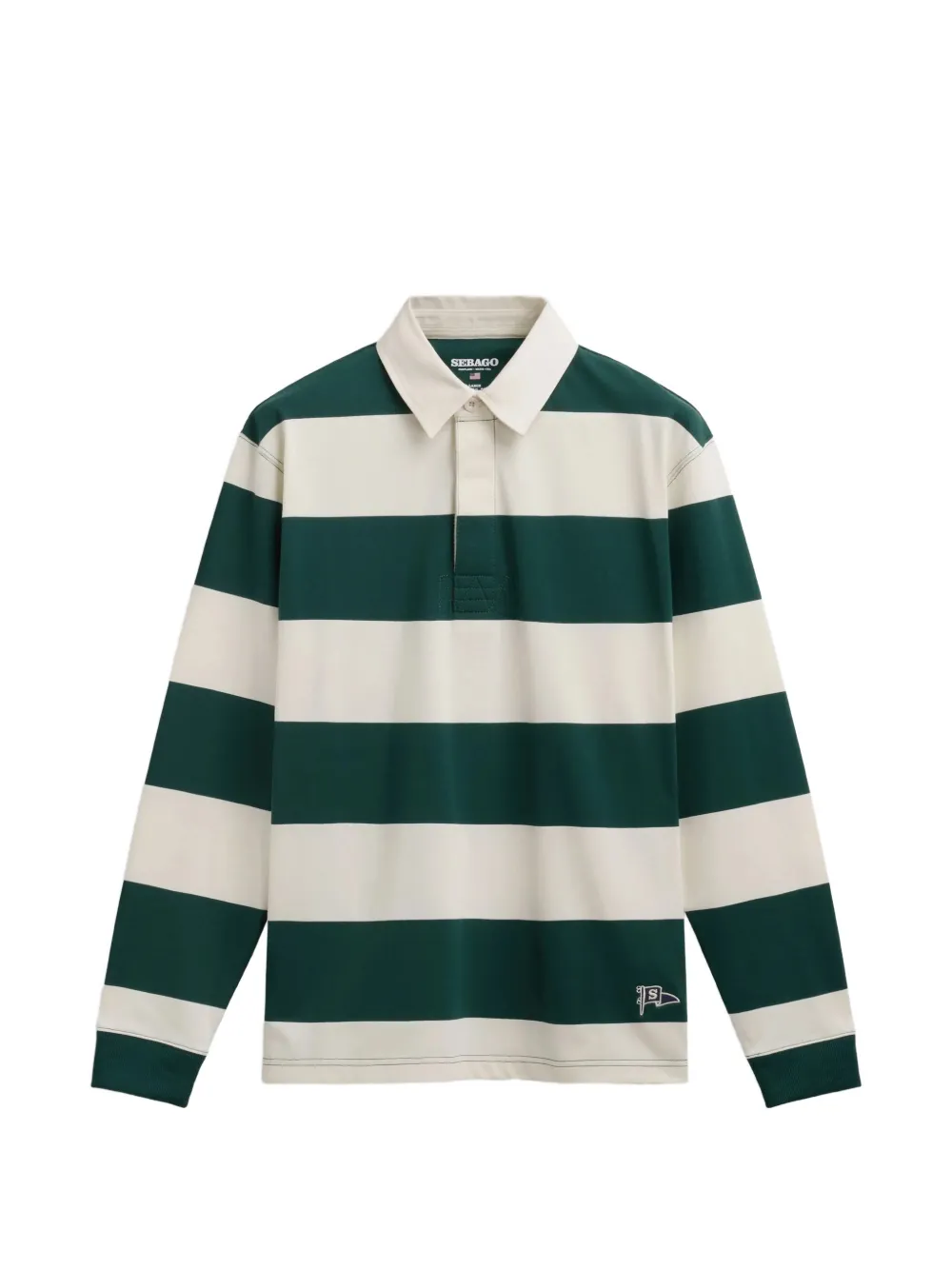 Sebago Campbell striped long-sleeve sweater - Verde