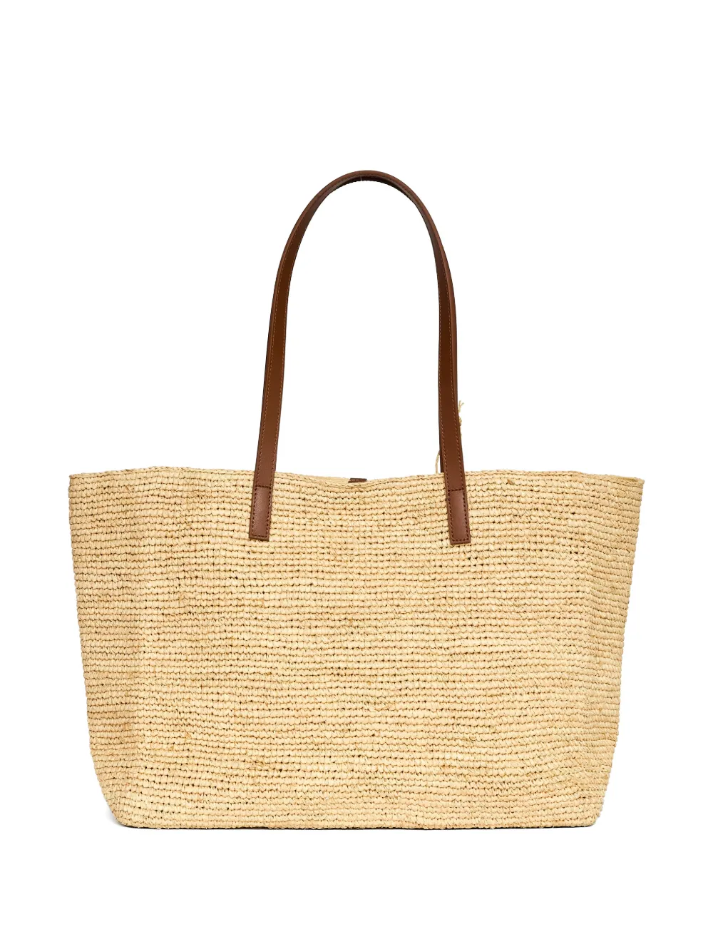 MC2 Saint Barth City raffia shopper met geborduurd logo Beige
