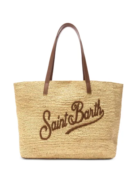 MC2 Saint Barth tote City de rafia con logo bordado