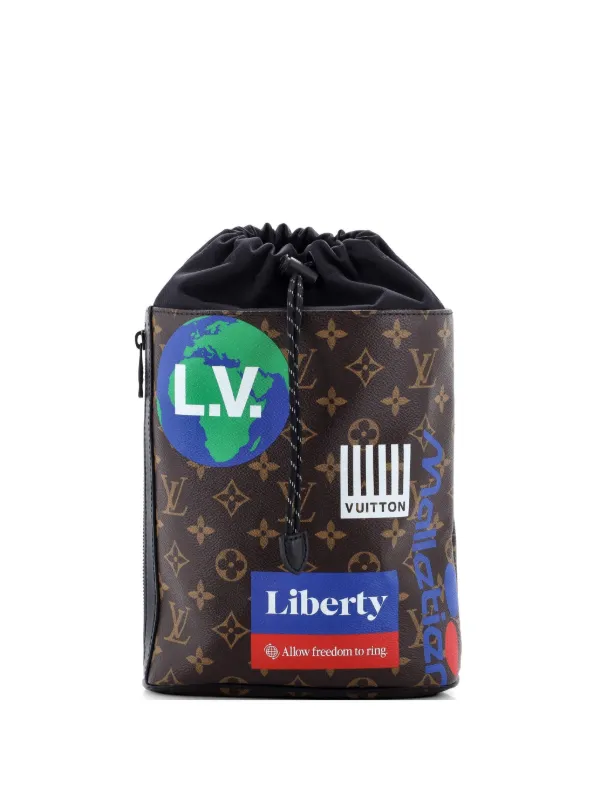 Louis Vuitton Pre-owned Chalk Sling Bag Limited Edition Logo Story Monogram Canvas Crossbody Bag in Brown