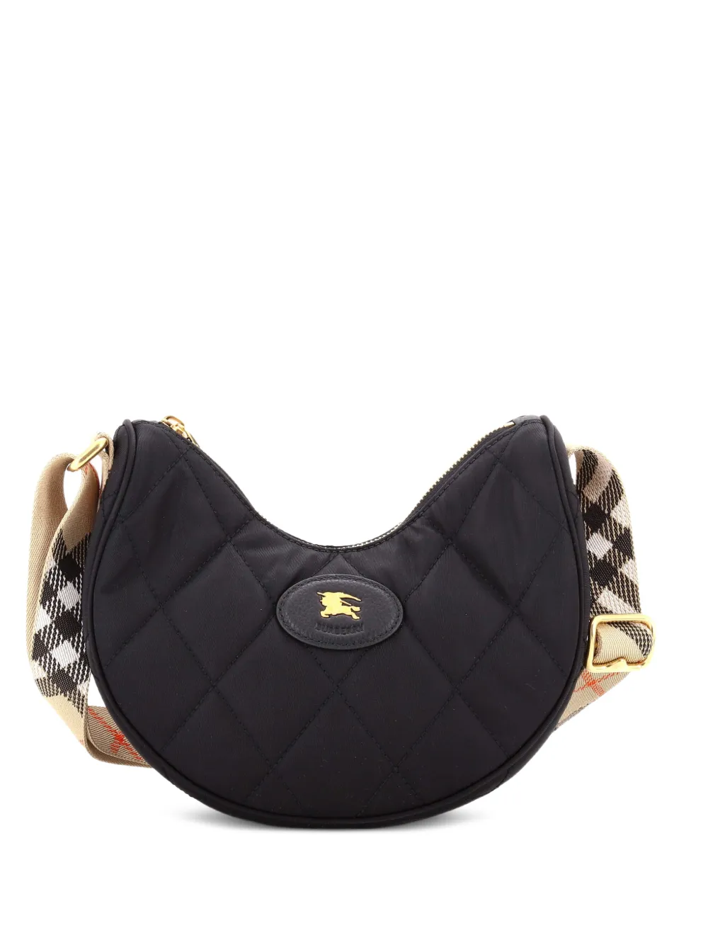 Burberry Pre-Owned Horseshoe Quilted Nylon crossbody bag - Schwarz