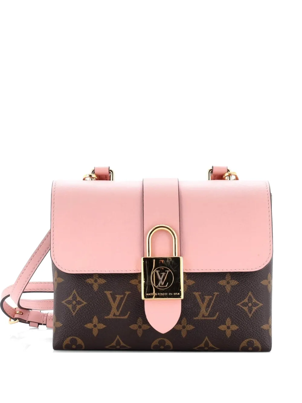 Louis Vuitton Pre-Owned Locky Handbag Monogram Canvas with Leather BB satchel - Marrone